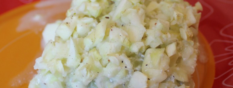 Courgettes aux ravioles du Dauphiné
