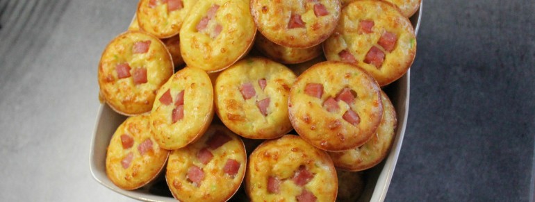 Mini quiches courgette et jambon
