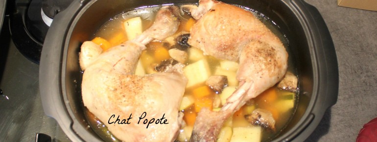 Cuisses de poulet aux petits légumes