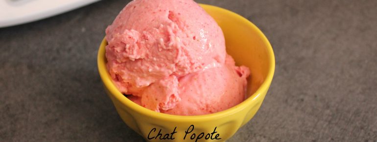 Glace fraise/Raffaello et Philadelphia