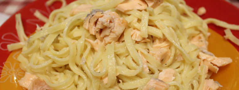 Tagliatelles au saumon et citron