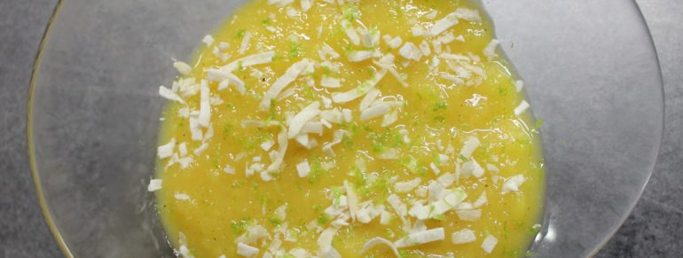 Soupe de mangue et citron vert