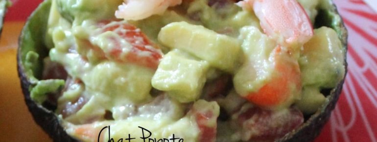 Avocat farci aux crevettes