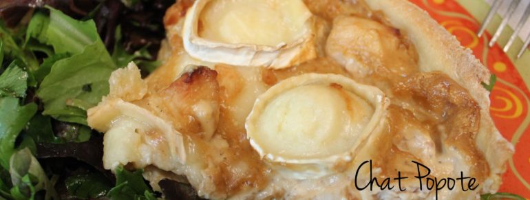 Tarte au poulet, chèvre et miel