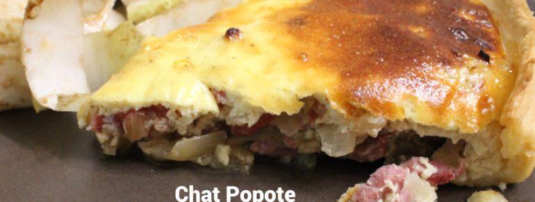 Tarte à l’oignon, fromage blanc et bacon