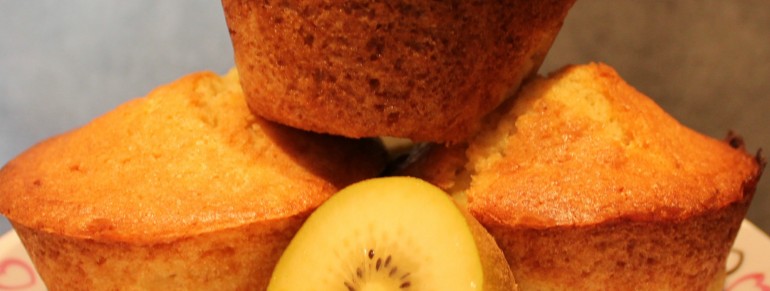 Muffins aux kiwis jaunes
