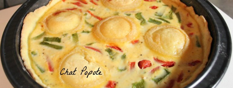 Quiche légère aux poivrons et chèvre