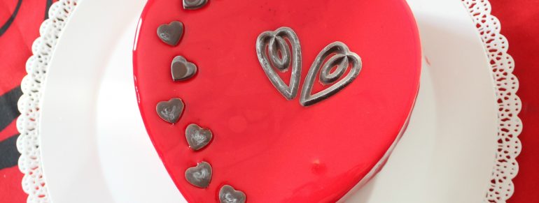 Coeur framboise/passion/vanille