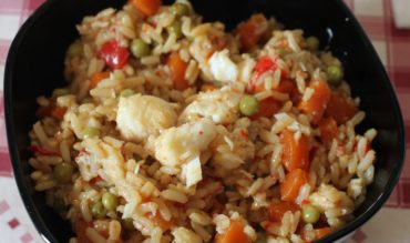 Wok de cabillaud aux légumes et riz complet (cookeo)