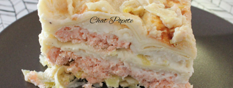 Lasagnes au saumon et poireaux