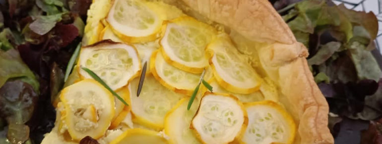 Tarte à la courgette jaune